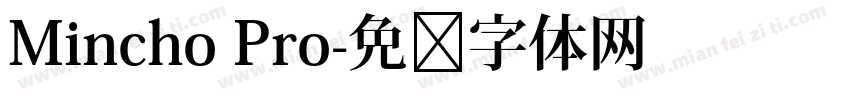 Mincho Pro字体转换